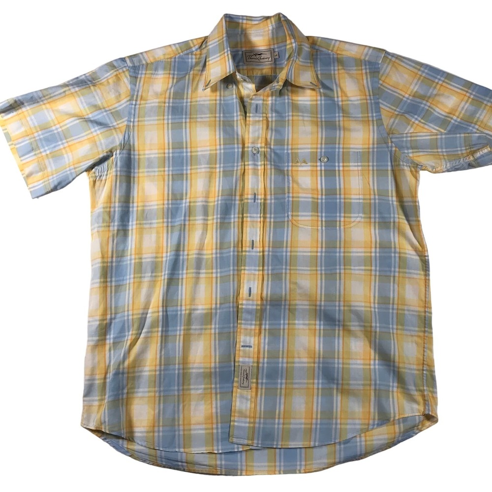 Thomas Burberry Plaid Short Sleeve‎ Shirt L